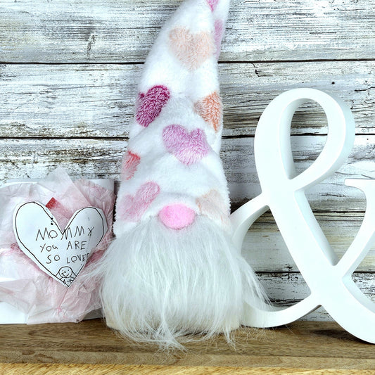Gnome -fluffy pink hearts