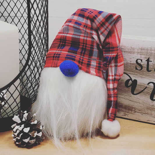 Gnome - red/ white/ blue plaid